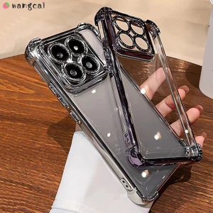 Dành Cho Xiaomi 17 Pro Max 15T Pro Xiaomi15T Xiaomi15TPro Vỏ Điện Thoại Mạ Sáng Bóng Kinh Doanh Đơn Giản Sang Trọng Trong Suốt Túi Khí Chống Rơi Vỏ Mềm Chống Sốc