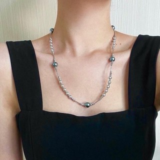[N1068] Vòng Cổ Dây Chuyền Hạt Ngọc Trai Nhân Tạo Trắng Xanh, Sang Trọng, Phù Hợp Mang Nhiều Dịp - DAISYN