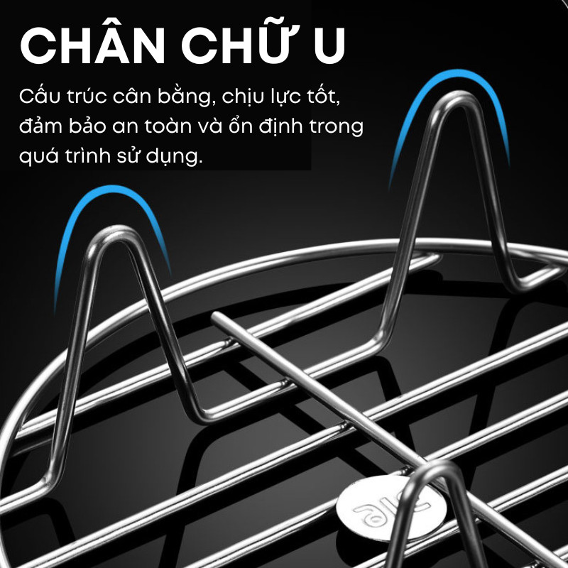Giá Hấp Inox 316 Cấp Thực Phẩm Size 14–20cm– Khay Hấp Đa Năng Ráo Dầu Khay Nồi Chiên Không Dầu Cao Cấp| 331