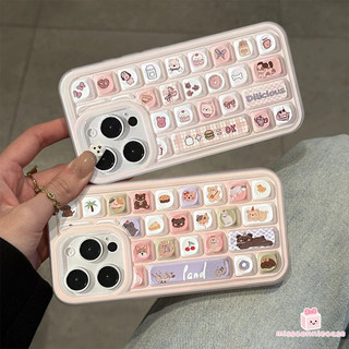 Ốp Lưng Cho Iphone 7Plus 16 14 17 11 12 15 13 Pro Max Air 15 16 8 14 7 6 Plus X XR XS MAX SE 2020 Thời Trang Mèo Con Dễ Thương Bánh Giải Trí 3D Bàn Phím