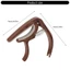 Công cụ Capo đàn Guitar phát hành nhanh chóng Kẹp dây dễ dàng an toàn mà không bị trầy xước cho người mới bắt đầu Professiona