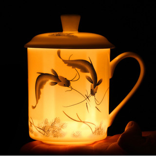 Jingdezhen Xương Trung Quốc Trà Cốc Có Nắp Hội Nghị Cốc Gốm Nước Văn Phòng Cốc Quà Tặng Cốc Phong Cách Jing RAVE
