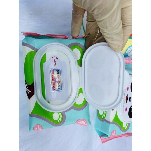 Sỉ từ 1 thùng 32 gói khăn ướt THIÊN PHÚC XANH không mùi,không hoá chất date mới 120 tờ/gói