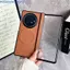 Dành Cho Vivo X Fold3 Pro X Fold 3 X Fold5 Ốp Lưng Da PU Sang Trọng PC Bản Lề Bảo Vệ Cứng Lật Từ Tính Vỏ Điện Thoại Cho Vivo X Fold 5 Pro X Fold3