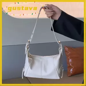 Túi đeo nách GUSTAVA, Túi đeo vai đơn phong cách kéo mát màu đen, Túi xách nữ bằng da Pu có dây kéo Thời trang nữ