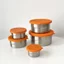 Gừng Tủ Lạnh Hành Di Động Tỏi Nhúng Gia Vị Thép Không Gỉ Có Salad Hộp Bảo Quản Cà Chua Mini 304 Giữ Tươi Niêm Phong Nắp S