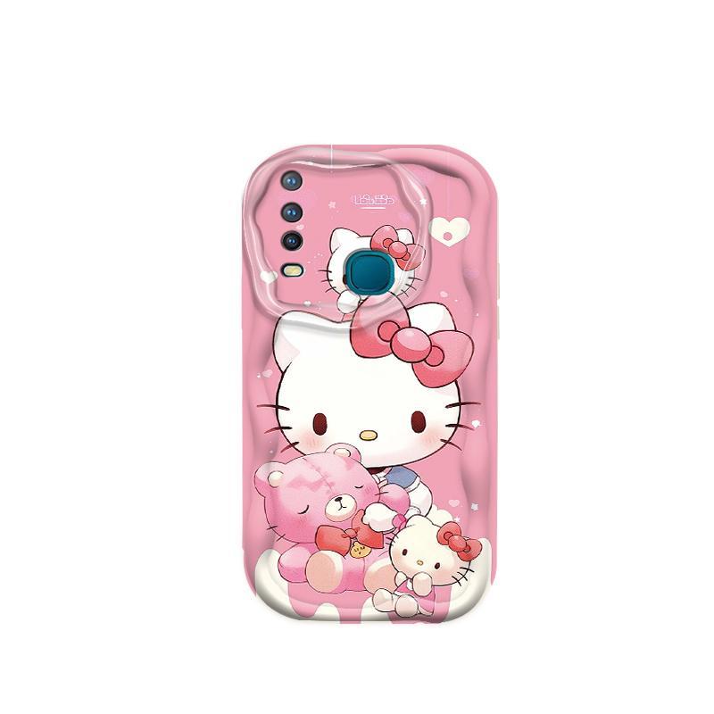 Vỏ Silicon Hoạt Hình Cho VIVO Y17 Y12 / Y12i Y15 1901 1902 1904 1940 Vỏ Điện Thoại Mềm 3D TPU Kitty Sinh Viên Chống Sốc