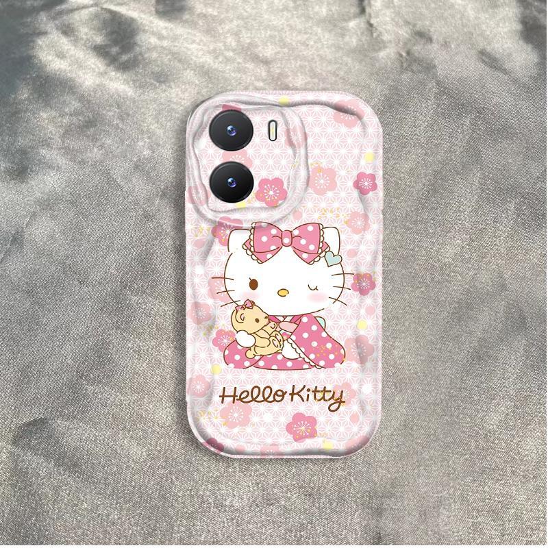 Vỏ Silicon Hoạt Hình Cho VIVO Y16 4G Y02S Điện Thoại Thông Minh 3D Vỏ Điện Thoại Mềm TPU Kitty Sinh Viên Chống Sốc Ốp Lưng