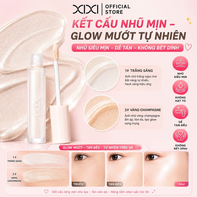 Xixi Kem Tạo Khối Dạng Lỏng, Chỉnh Sửa Ba Chiều, Mờ Tự Nhiên, Làm Sáng Bóng Mũi, Bóng Bên D741