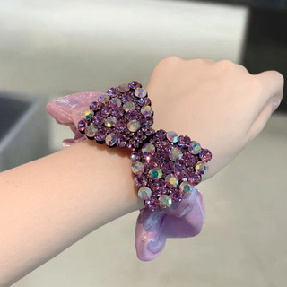 Phong Cách Mới Nhấp Nháy Kim Cương Nơ Tóc Dây Nữ Thời Trang Retro Cao Cấp Cao Cấp Dây Đeo Tóc Phụ Kiện Tóc