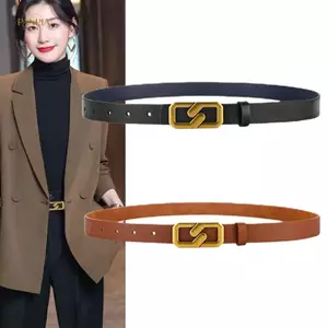 PNPIA- Thời Trang Có Thể Điều Chỉnh Mỏng Kim Loại Bule Thắt Lưng Sang Trọng Da PU Nữ Dây Thắt Lưng Quần Jean Dây Đeo Thắt Lưng Nữ