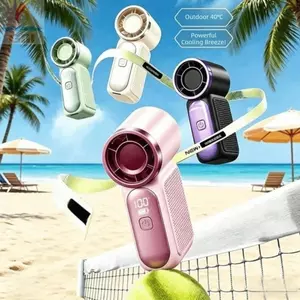 Quạt cầm tay Mini GILL, Màn hình LED Quạt bàn sạc USB, Quạt du lịch siêu yên tĩnh tốc độ cao Turbo gió mạnh