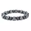 PNPIA- Từ Hematite Bla Hạt Co Giãn Chăm Sóc Sức Khỏe Vòng Tay Nam Lắc Tay Trang Sức