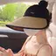 PNPIA- Mũ Chống Nắng Mùa Hè Cho Nữ Dệt Tay Rỗng Mũ Lớn Vành Ngoài Trời Đi Xe Đạp Chống Tia UV Tấm Che Mũ Thời Trang Quà Tặng