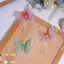 TOPTOOLCX Bướm Táo, Màu Gradient DIY Organza Vải Bướm, Trang Trí Thủ Công Mờ Trang Trí Bướm Bốn Lớp