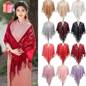 Khăn choàng nữ GAVESTO, Áo choàng dạ hội rỗng nhiều màu, Áo choàng có khăn choàng tua rua Cosplay