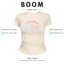 BOOM Áo Baby Tee Nữ Cotton Ôm Body-Áo Thun Ngắn Tay Y2K In Hình PhongCách Mùa Hè, Cổ Tròn Hàng Đầucách hàn quốc phong245