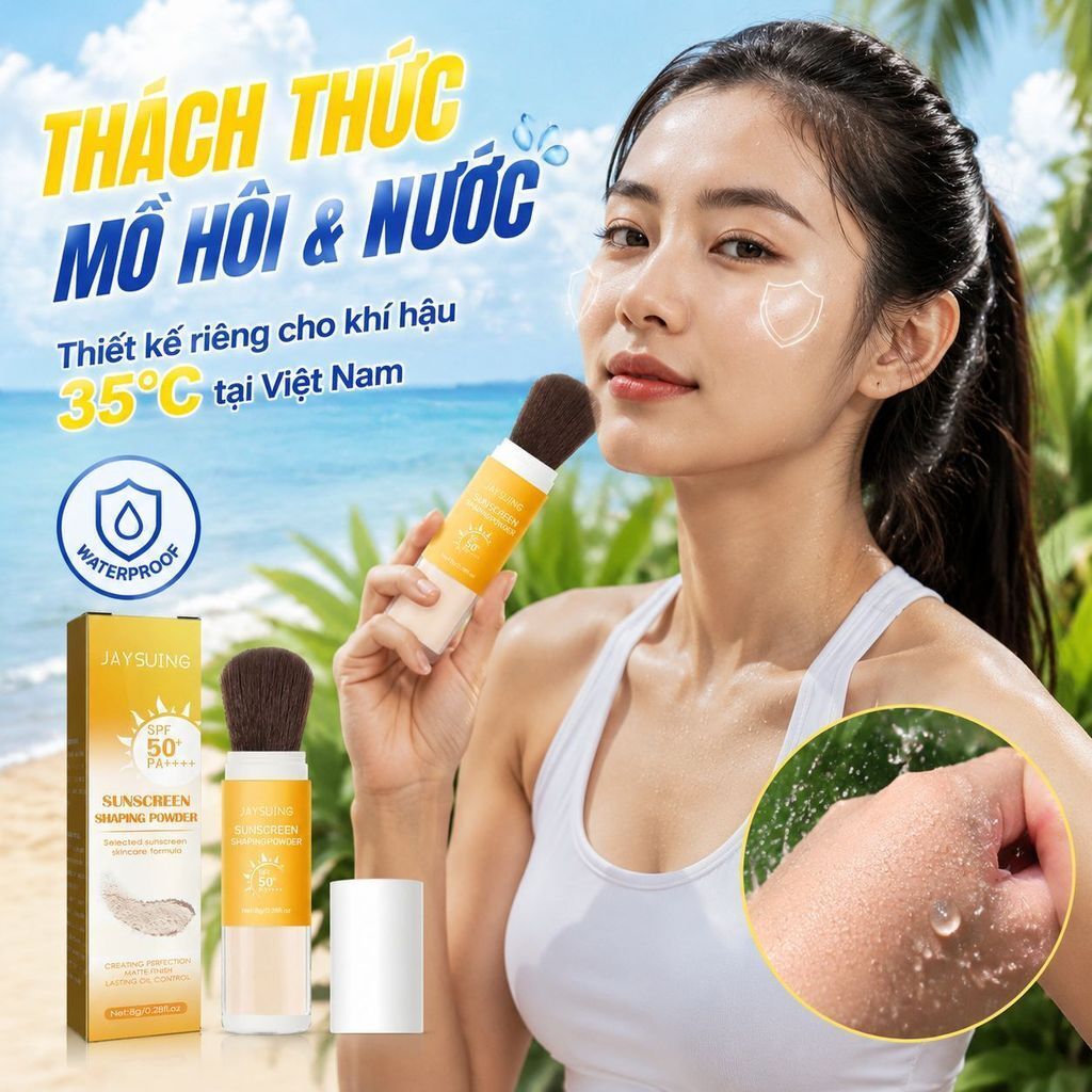 ⚡Ship Nhanh⚡Phấn phủ lì kiểm dầu 24h chống nước | Phấn phủ chống nắng SPF30 sáng da | Phấn phủ che lỗ chân lông mịn
