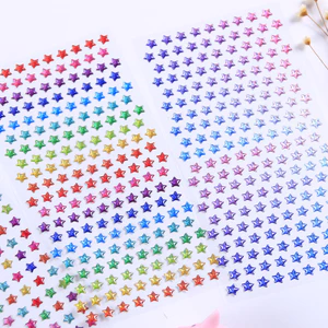 Trẻ Em Kim Cương Dán Handmade DIY Đồ Chơi Trang Sức Ngôi Sao Dán Pha Lê Nhiều Màu Sắc Ngôi Sao Năm Cánh Ba Chiều Trẻ Em Dán Mẫu Giáo Phần Thưởng Giáo Dục Sớm Handmade Album Ảnh Trang Trí
