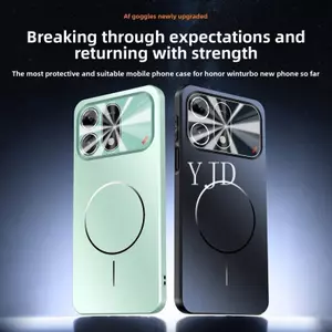 YJD Ốp Lưng Cho Honor Win Turbo Mới Nâng Cấp Khung Ống Kính AF Mờ Kim Loại Mặt Sau Thu Hút Từ Tính Vỏ Điện Thoại Chống Rơi