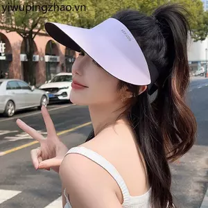 Chống Đánh Dấu Tích Hợp Mũ Chống Nắng Mùa Hè Kích Thước Lớn Mũ Chống Nắng Nữ Đầu Lớn Chu Vi Có Thể Gập Lại Rỗng Top Mũ Chống Nắng Chống