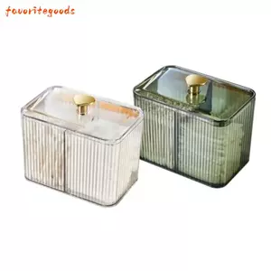 Hộp đựng khăn choàng FAVORITEGOODS, Acrylic với 3 ngăn đựng mỹ phẩm, có nắp đậy Giá đỡ khăn bông chống bụi cho bàn trang điểm