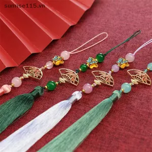 SRVN Ice Floloss Fan Treo sel Antique Hanfu Trang trí sel Sườn xám ép Plaet Phong cách dân tộc Trang trí nhà cửa.