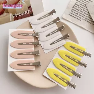 Kẹp tóc liền mạch BORAGETE, phụ kiện tạo kiểu chuyên nghiệp, không uốn cong, không để lại vết