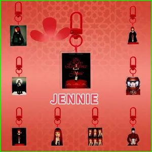 HT3 BLACKPINK JENNIE Móc Khóa Solo Album Ruby Acrylic Mặt Dây Chuyền Túi Phụ Kiện Ngôi Sao Ngoại Vi TH3