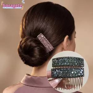 Lược chải tóc BORAGETE Bangs, Lược chải tóc dày dặn, Phụ kiện tóc thiết thực Sử dụng đa năng thanh lịch Lược chèn ngược dành cho nữ