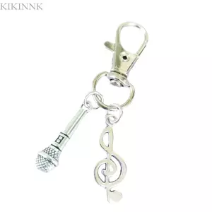 KIKIN Cool Hợp Kim Micro Nhạc Note Móc Khóa Tuyệt Vời Để Trang Trí Túi Chìa Khóa Hoặc Là Một Cho Bạn Bè