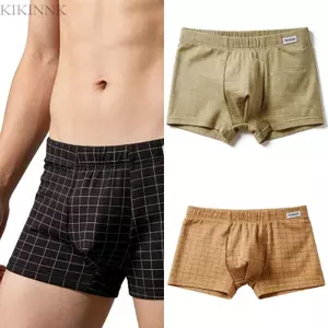 KIKIN Nam Co Giãn Boxer Quần Lót Ngắn Gọn Co Giãn Quần Lót Cotton Thẻ Ít Quần Lót Nam Năm Mới