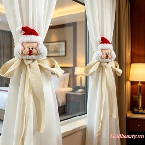 Dây buộc rèm Giáng sinh Ông già Noel dễ thương / Cây thông Noel / Ngôi sao / Tuần lộc Giá đỡ rèm treo rèm trang trí