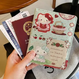 Mèo Dễ Thương Retro Hộ Chiếu Đựng Tài Liệu Túi Bảo Vệ Đa Năng Đựng Thẻ Du Lịch Nước Ngoài Lưu Trữ Di Động 26.3.22