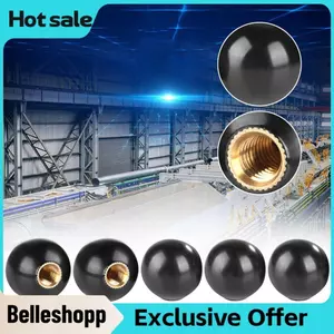 Belleshopp Fafeicy 5 Cái Bóng Dịch Chuyển Núm BM6x20 Vòng Bakelite Gear Lever Máy Công Cụ Thay Thế Đồng Chèn Phù Hợp Với Hầu Hết Các Xe Tự Động Bằng Tay
