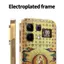 Ốp YJD Cho Infinix Note 60 Pro X6878 X6879 Sơn Tốt Lành Cung Điện Voi Series Da Mạ Điện Cạnh Chống Rơi Vỏ Điện Thoại