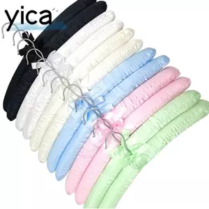 YICA 5 Chiếc Móc Treo Quần Áo Áo Áo Giá Treo Áo Satin Đệm Xốp Móc Treo