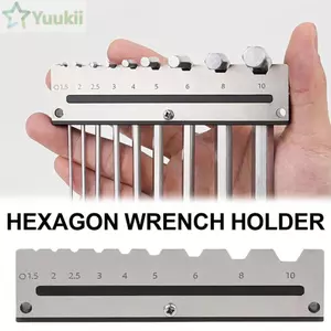 Giá đỡ chìa khóa lục giác YUUKII, Giá đỡ dụng cụ gia đình bền bỉ Giá đựng cờ lê lục giác, Dụng cụ hội thảo treo tường nhẹ Phụ kiện công cụ đứng trưng bày