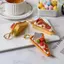 # HB # Móc khóa bánh hình tam giác mô phỏng dễ thương Sáng tạo Món tráng miệng Đạo cụ Mặt dây chuyền Vòng chìa khóa ô tô Bapa Trang trí Mặt dây chuyền Phụ kiện Quà tặng.