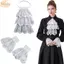 NKSFX Cổ Giả Xù, Cổ Ren Jabot Trắng Có Thể Tháo Rời, Đa Năng Phong Cách Victoria Cosplay Phụ Kiện Cổ Trang Trí Cho Người Biểu Diễn Sân Khấu
