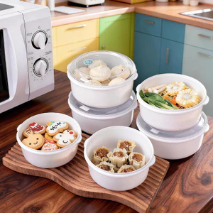 Lò vi sóng Làm nóng Dụng cụ chuyên dụng Bát giữ tươi Món ăn nóng cấp thực phẩm Cơm nóng Bánh mì hấp nóng có nắp Hộp đựng chuyên dụng KIV
