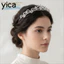 YICA Cô Dâu Vương Miện, Trang Trí Kim Cương Giả Mũ Công Chúa Tóc Vòng, Phụ Kiện Tóc Băng Đô Thanh Lịch Chất Lượng Cao