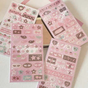 Stiker Dán Trang Trí Hình Nốt Nhạc Dâu Tây Lấp Lánh - Dán Ốp Điện Thoại Vali Sổ Tay Kawaii