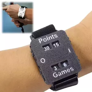 Trình theo dõi điểm tức thì AWNGD, Bộ giữ điểm tennis hiển thị nhẹ, Bộ ghi bàn dây đeo cổ tay có thể điều chỉnh di động Không mất trí nhớ cho bàn đánh bóng Cricket