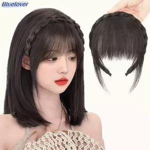 Bluelover Tóc Giả Không Khí Nổ Tự Nhiên Vô Hình Thẳng Nổ Liền Mạch Tự Nhiên Trán Giả Nổ Kiểu Tóc Dụng Cụ Mới