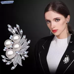 Bluelover Thời Trang Tính Khí Phượng Hoàng Đuôi Hoa Ngọc Trai Thổ Cẩm Dành Cho Nữ Quần Áo Áo Áo Phụ Kiện Quà Tặng Mới