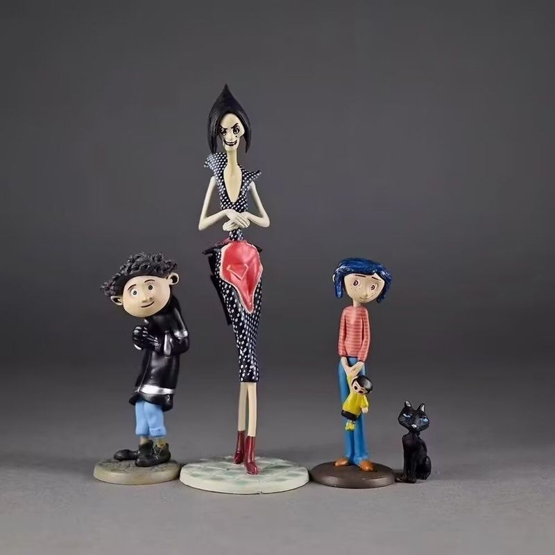 Bộ ma nội địa Mẹ Coraline Caroline / Mẹ ma / Nobi + Mô hình đóng hộp trang trí mèo đen