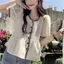 Ngọt Ngào Thiết Kế Sang Trọng Top Áo Thun Nữ Kích Thước Lớn Bao Bụng Rời Chấm Bi Áo Sơ Mi Tay Ngắn 6.23