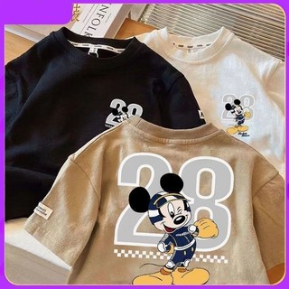 COD✅Áo phông cho bé trai và bé gái in hình Chuột Mickey tuyệt vời, được làm từ chất liệu cotton mềm mại, thoải mái