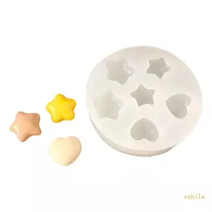 Exhila Silicone Handmade Mặt Dây Chuyền Khuôn Thủ Công Đồ Dùng Hình Trái Tim Ngôi Sao Cho Nhựa Nghệ Thuật